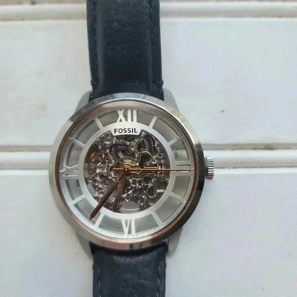 FOSSIL Mens Automatic Wrap Chronograph Watch ME3041 Leather Band Self-Winding - Picture 10 of 13